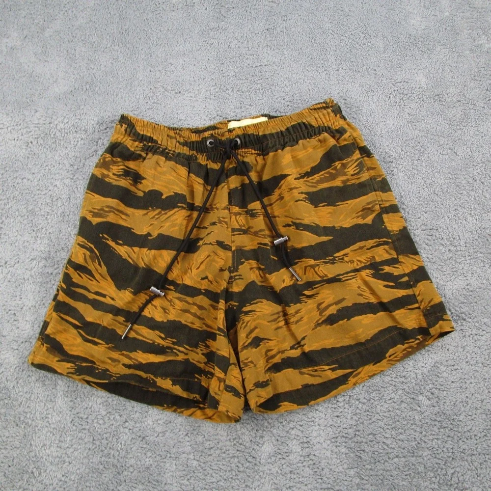 Concepts Tiger Stripe Camo Shorts Mens Medium Orange Black Cotton Made in USA